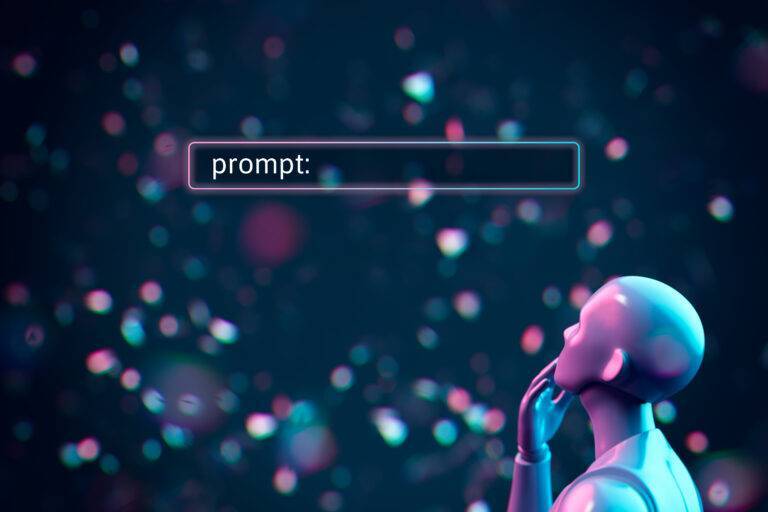 Artificial intelligence AI think about prompt